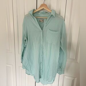 Anthropologies Saturday Sunday oversized button down‎ top size medium